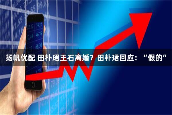 扬帆优配 田朴珺王石离婚？田朴珺回应：“假的”